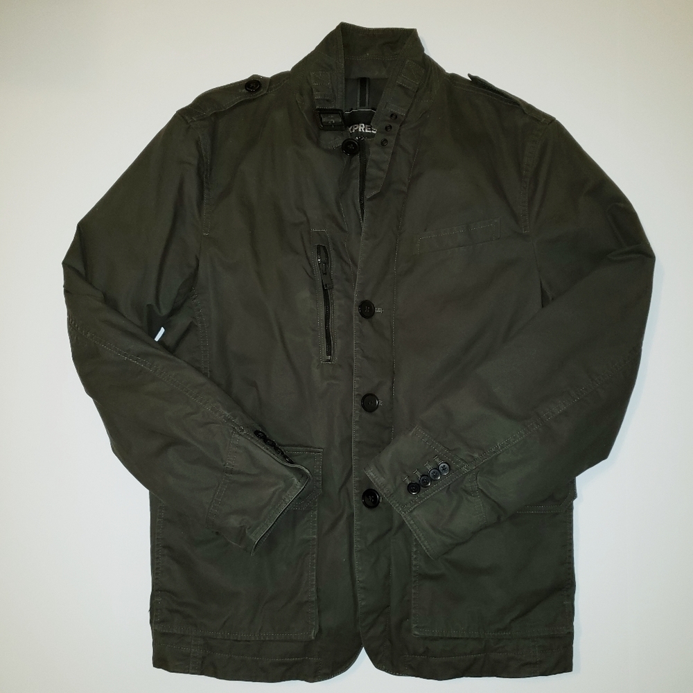 Express Military Green Utility Style Winter Jacket